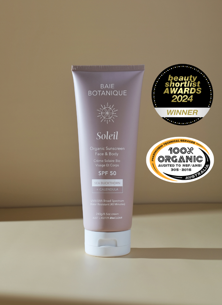 Naturlig solkrem for hele kroppen – prisbelønt SPF 50 med botaniske ekstrakter og miljøvennlig mineralfilter