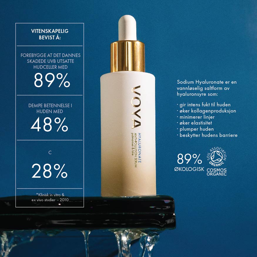 Lett og silkemyk tekstur av VOYA Hyaluronate Serum – raskt absorberende