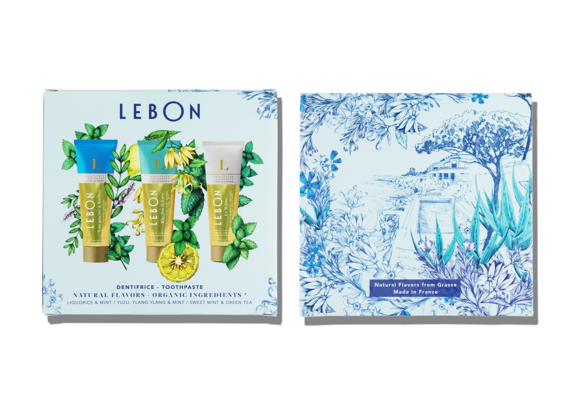 lebon-tannkrem-blue-mood-gavesett-trio-med-gaveeske