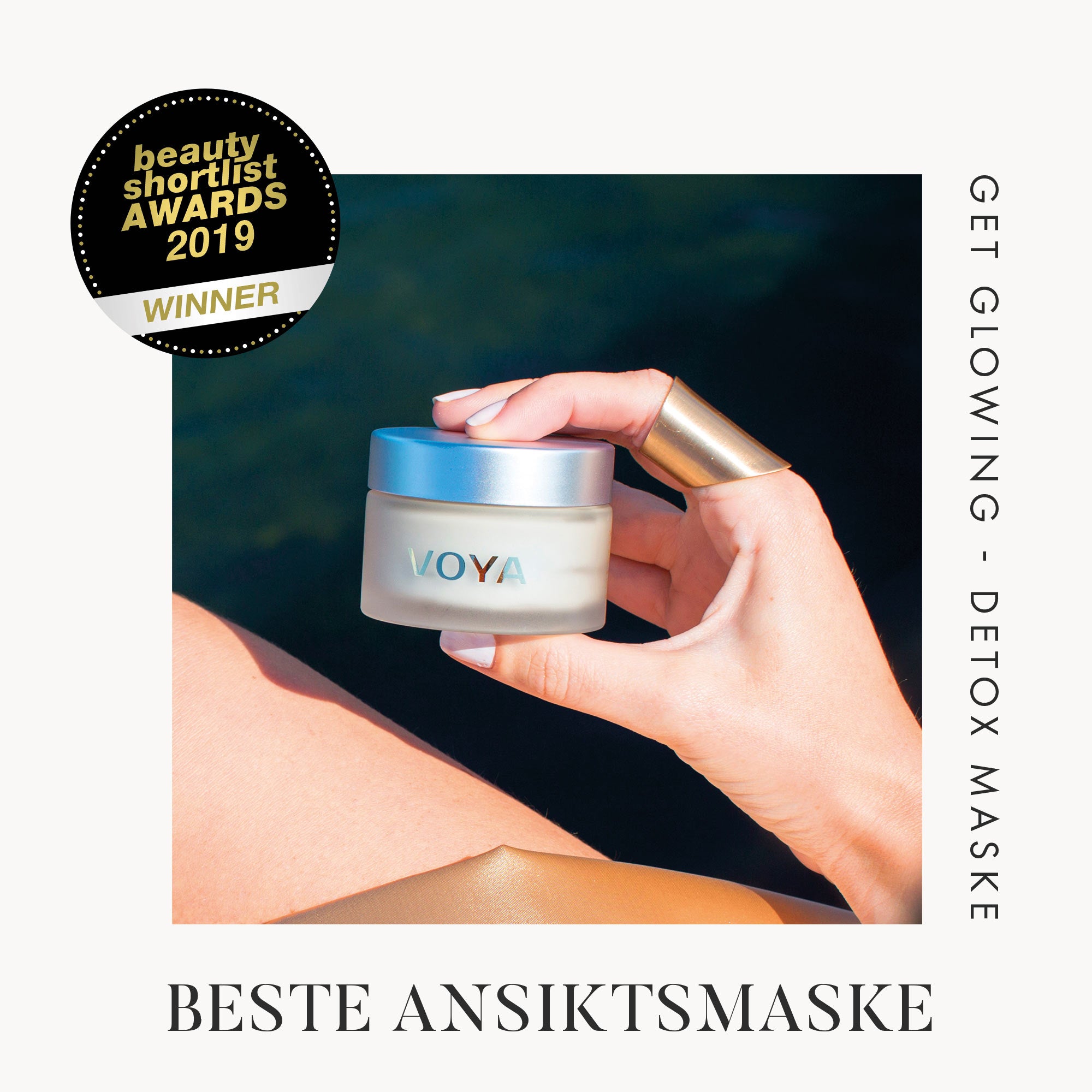 Voya Get GLowing prisvinnende ansiktsmaske. Best i test