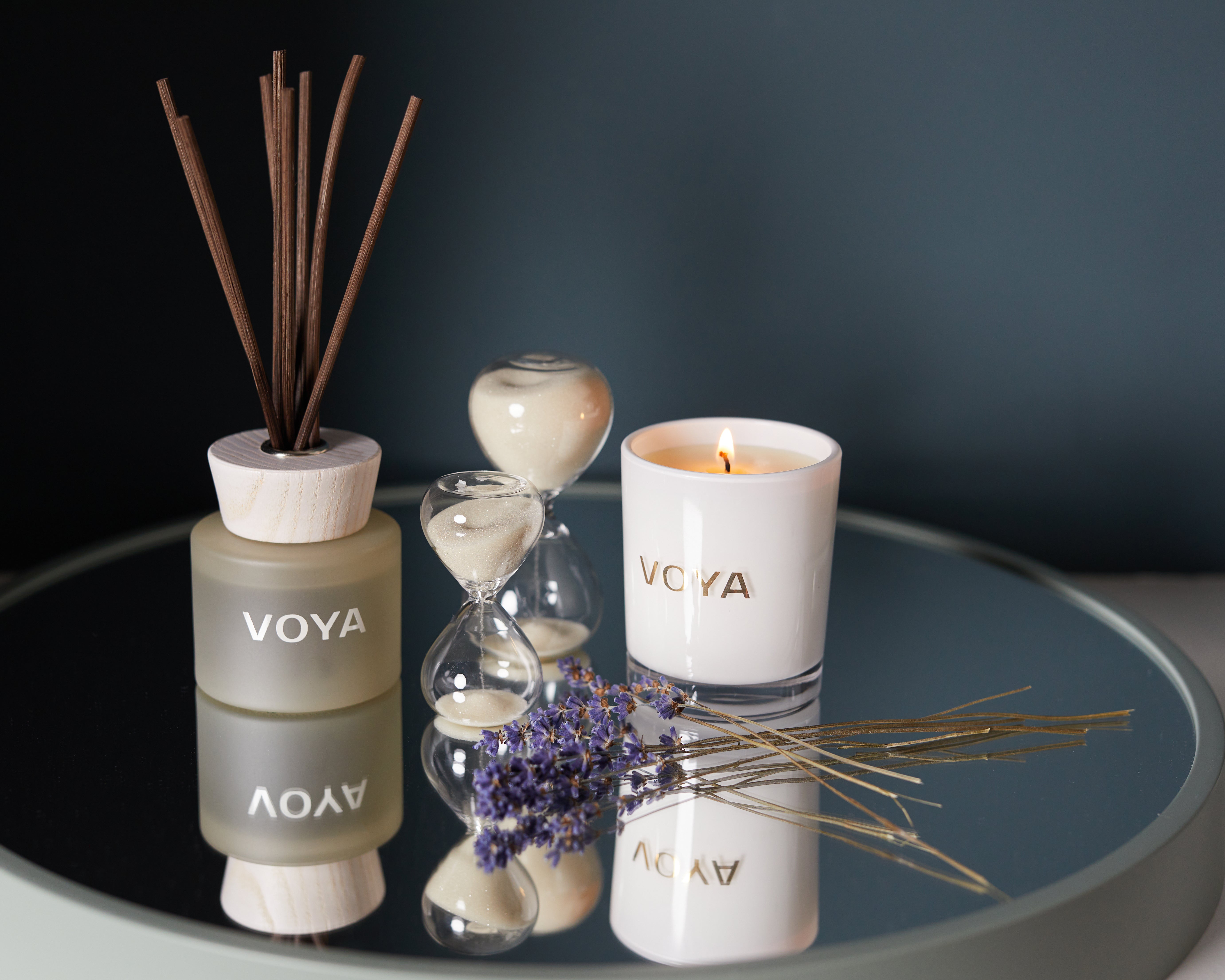 voya_duftlys-lavendel og rose med romduft