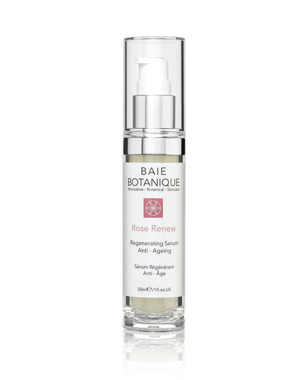 Rose Renew Serum med hyaluronsyre – naturlig anti-age-serum i glassflaske

