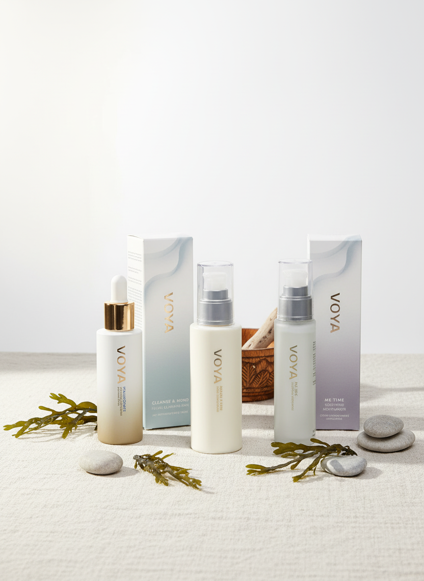 VOYA Trio - Cleanse & Mend, Anti-Pollution Hyaluronate og Me Time
