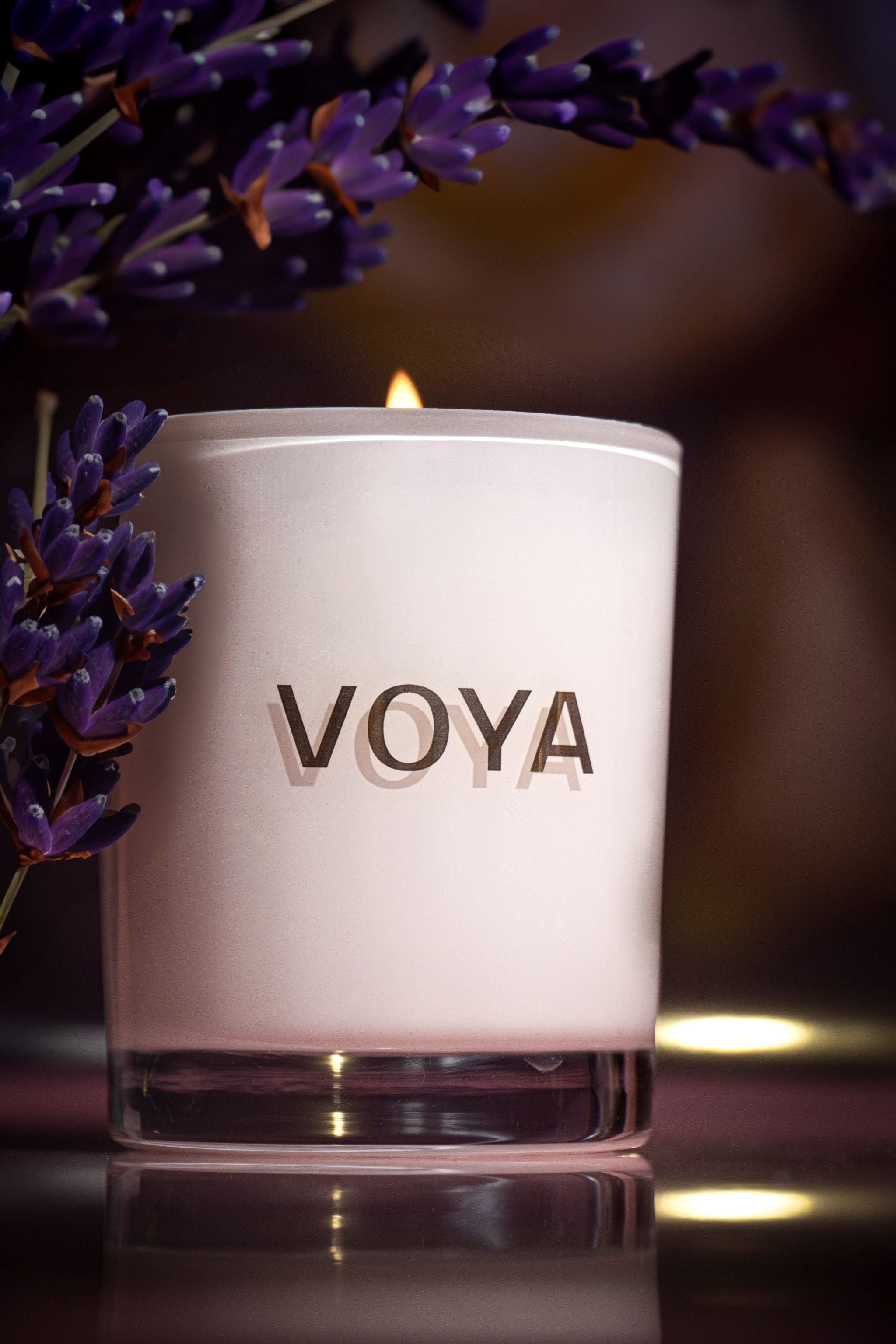 Voya duftlys lavendel, rose og kamille