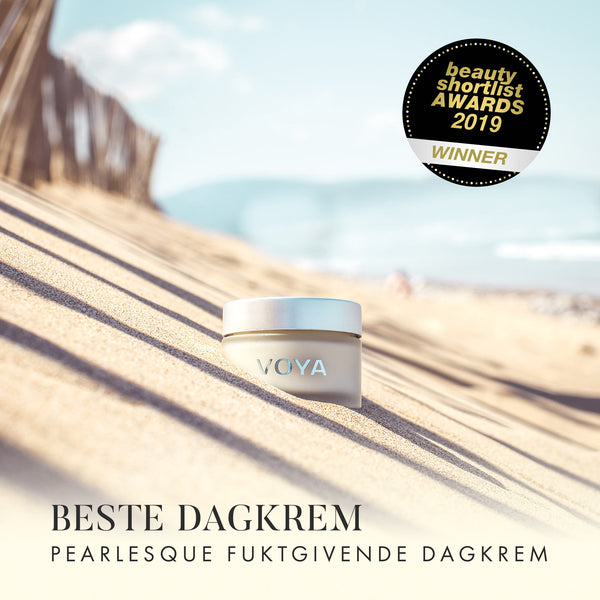 Voya best i test  dagkrem til tørr hud. Pearlesque  prisvinner