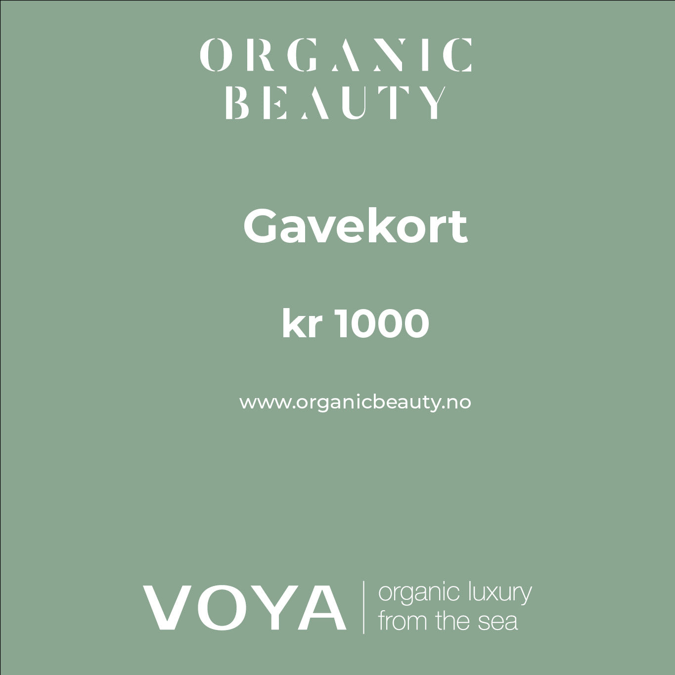 Organic Beauty Gavekort